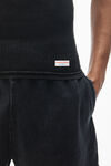 Alexander Wang washed black men's racerback tank in ribbed cotton