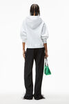 alexander wang hoodie in structured terry white