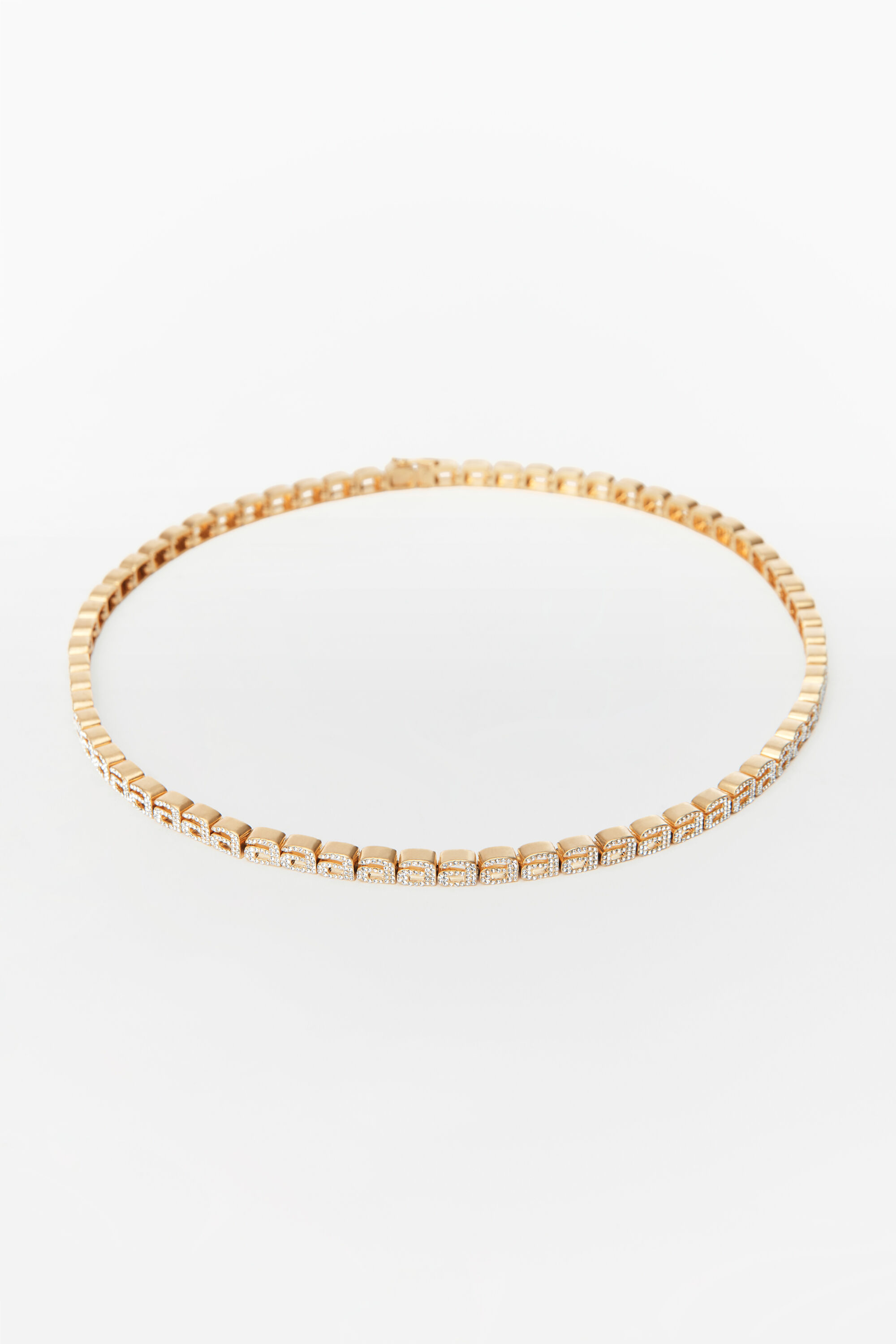 DIAMANTE A TENNIS NECKLACE IN BRASS