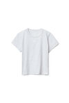 Alexander Wang light heather grey t-shirt en jersey de coton à logo en relief