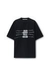 Alexander Wang black short sleeve chain graphic tee in jersey oversized