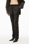 alexander wang 皱褶尼龙烫钻马拉松短裤 black