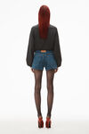 alexander wang shorty high-rise short in denim deep blue