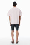 Alexander Wang light pink rosa oversize-t-shirt aus baumwollmischgewebe