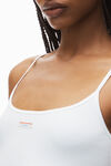 Alexander Wang white cropped ribbed cotton cami tank