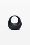 Alexander Wang black schwarze twyst mini-tasche aus memory-leder