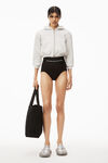 alexander wang リブジャージー ロゴ エラスティックブリーフ black