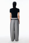 Alexander Wang black t-shirt aus wolle mit kurzen ärmeln