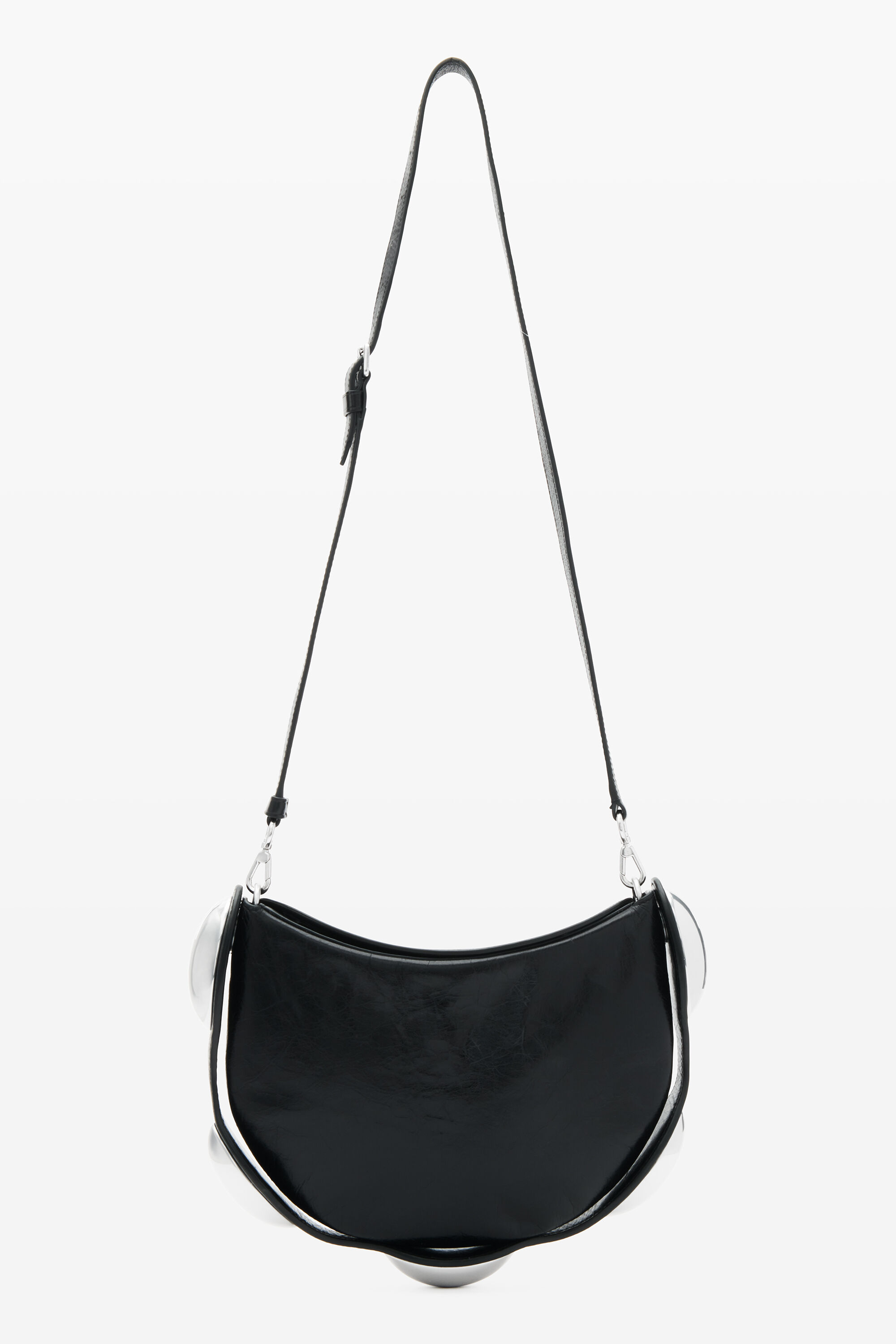 alexanderwang dome multi carry bag in crackle patent leather BLACK 