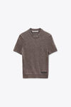 Alexander Wang brown t-shirt aus wolle mit kurzen ärmeln