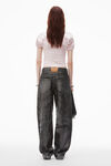 Alexander Wang washed black distressed crystal hotfix jeans