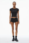 Alexander Wang black クリスタル ホットフィックス クルーネックtシャツ