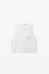 Alexander Wang vintage white 徽标装饰无袖背心