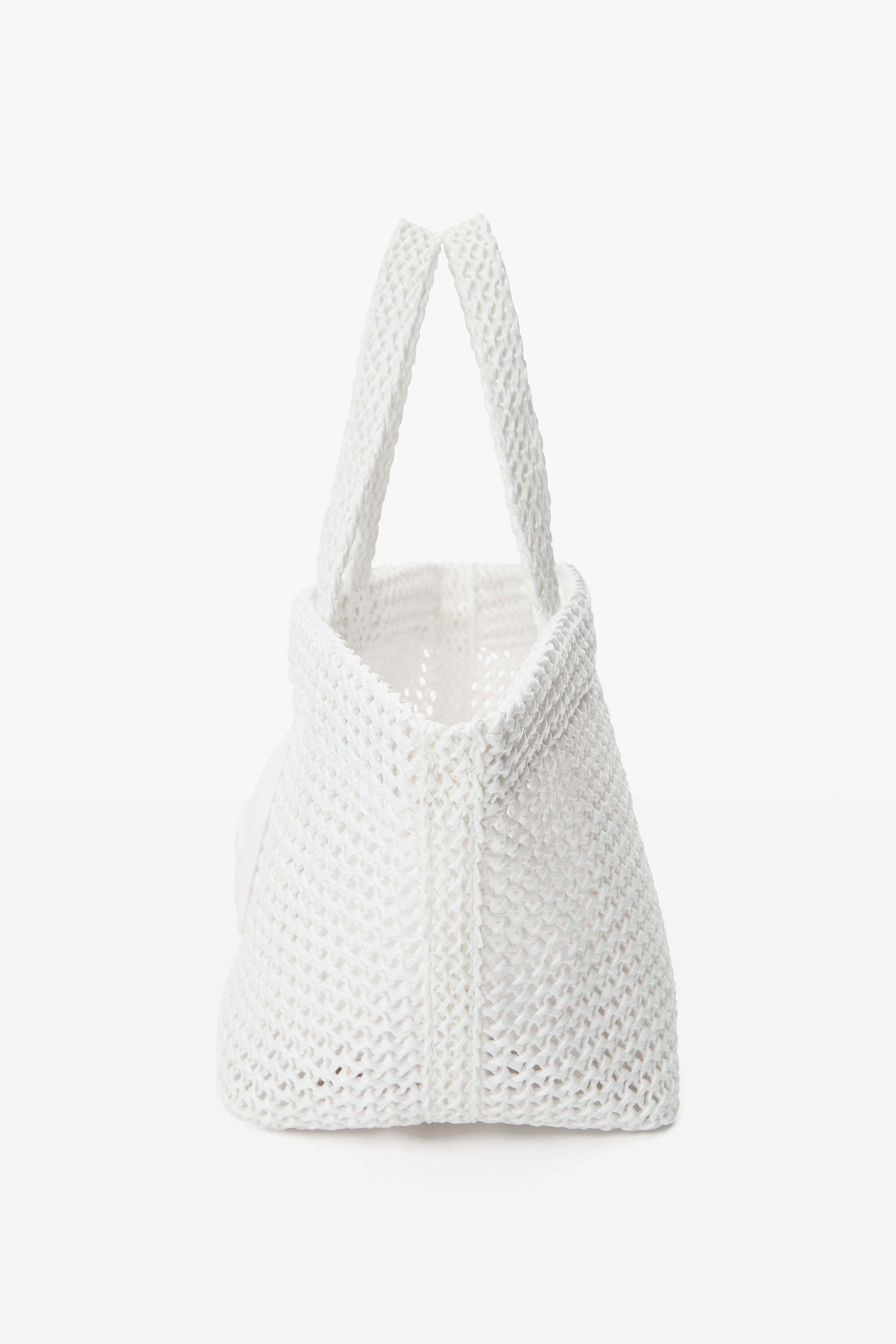 Punch Small Tote Bag in Raffia in OFF WHITE | alexanderwang®