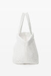 Alexander Wang off white punch small tote bag in raffia