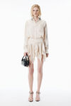 Alexander Wang ivory ivory silk charmeuse pre-styled double shirtdress
