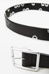 Alexander Wang black cintura nera in pelle con dettagli in metallo