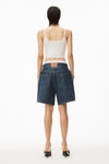 alexander wang scoop neck tank in stretch viscose knit soft white