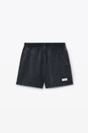 Alexander Wang washed black relaxed-fit shorts in heavy cotton jersey