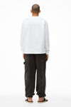 alexander wang cabbage graphic tee in compact jersey bright white