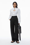 Alexander Wang black high waisted trouser with logo waistband