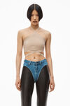 alexander wang 粘胶纤维针织徽标挂脖上衣 neutral