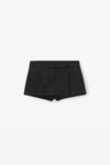 alexander wang shorts effetto gonna in lana sartoriali black