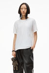 alexander wang puff logo tee in cotton  white