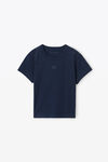 alexander wang 闪亮平纹针织发泡彩胶徽标紧身 t 恤 nine iron