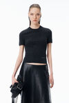 Alexander Wang charcoal t-shirt aus wolle mit kurzen ärmeln