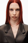 alexander wang robe blazer portefeuille en cuir gras black