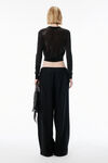 Alexander Wang black pullover nero con strass termoapplicati