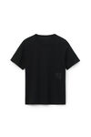 alexander wang 发泡徽标装饰棉质平纹针织 t 恤 black