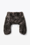 Alexander Wang shadow oversize cropped shrug in lamb shearling