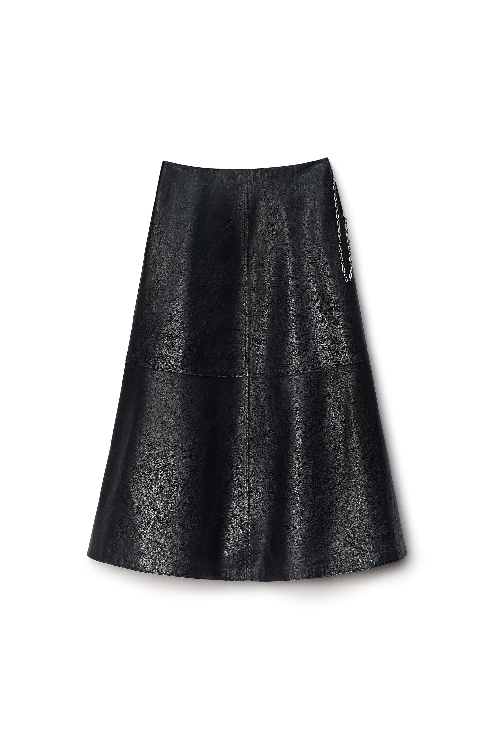 Midi Circle Skirt Leather