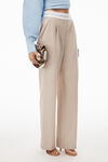Alexander Wang feather pleated trouser in wool tailoring