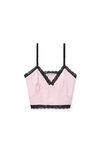 crop lace cami in active stretch lycra