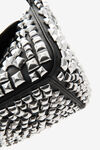 alexander wang spike small hobo bag in studded leather black