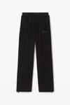 alexander wang pantaloni truck in velour con effetto raggrinzito black