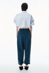 Alexander Wang vintage navy logo waistband pleated sweatpants