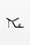 Alexander Wang black/silver 黑色水晶烫钻 julie 管状凉鞋