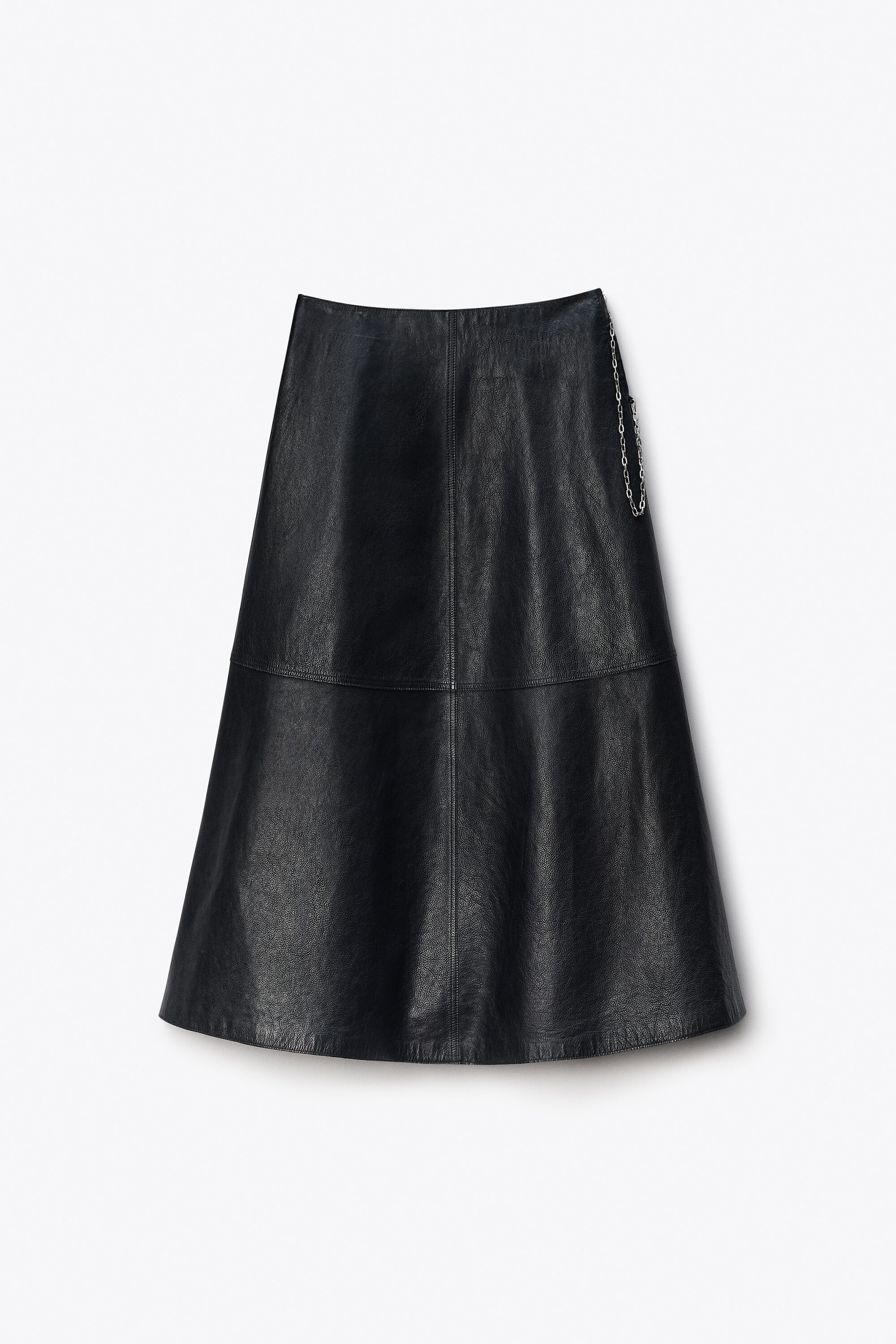 Midi Circle Skirt Leather