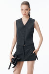 Alexander Wang grey tailored vest in wool mohair
