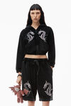 alexander wang crystal mesh heiress dragon wristlet red multi