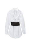 Alexander Wang white deconstructed mini shirtdress
