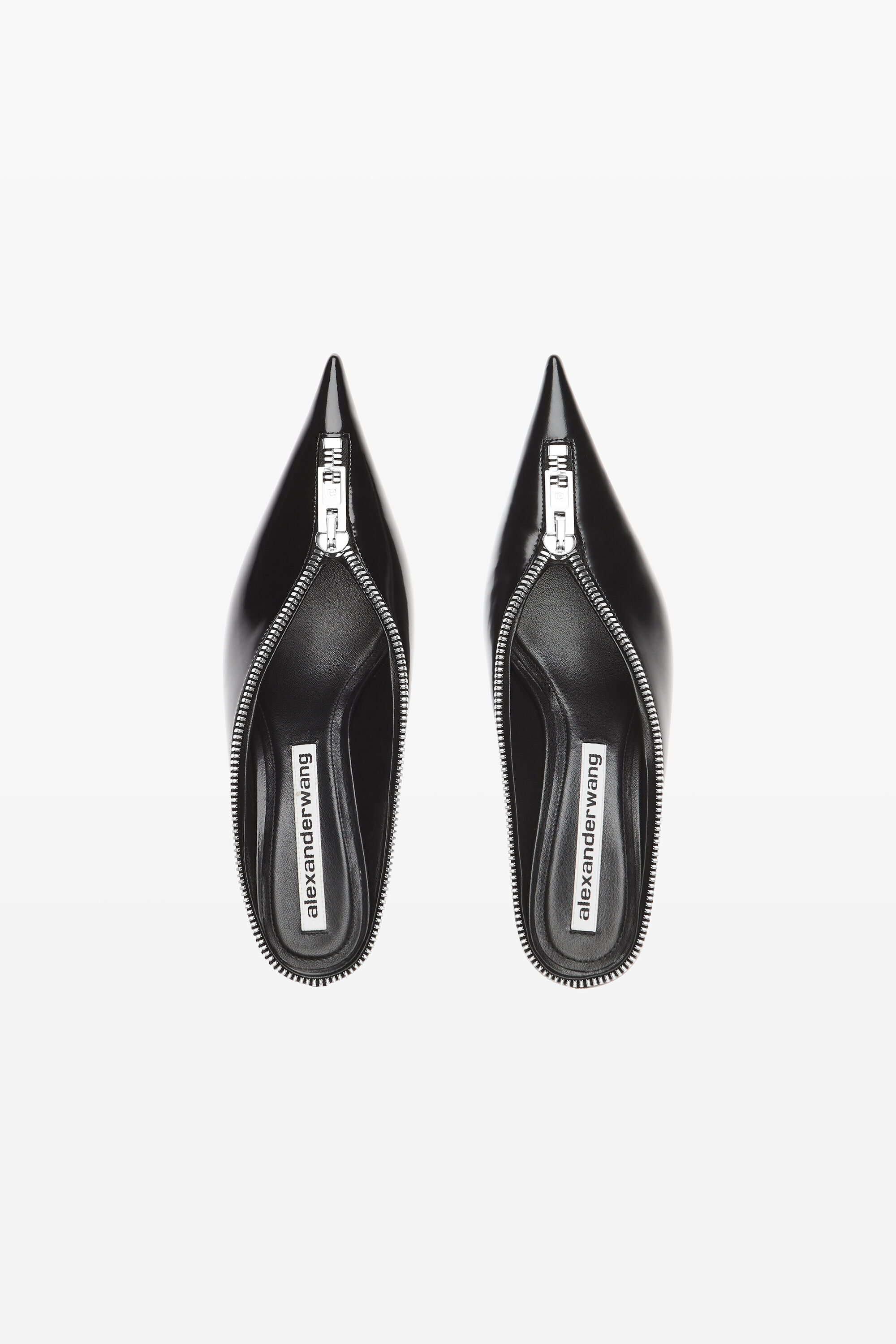 Akila Zip Closed Toe Mule in BLACK | alexanderwang®
