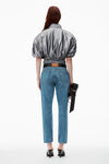 alexander wang og high-rise stovepipe jean in denim vintage medium indigo