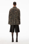 alexander wang 迷彩色束腰牛仔夹克 camo