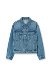 Alexander Wang vintage light indigo oversize trucker jacket in cotton denim