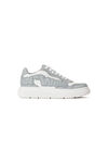 Alexander Wang white/grey puff pebble sneaker in leather